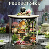 Foyucool Miniature House Kit, Dollhouse Kit with Furnitures, DIY Mini House Building Kit for for Adult, Christmas Home Decorations Gifts for Family and Friends, Flower Shop