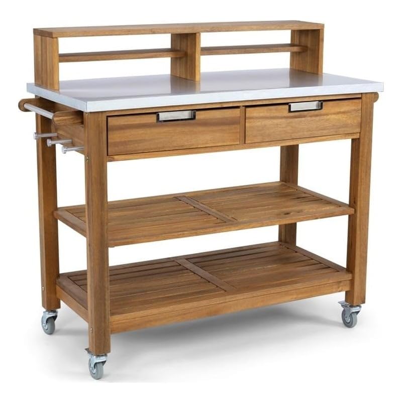 Afuera Living Traditional Wood Potting Bench in Brown Finish Afuera Living