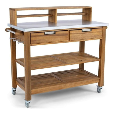 Afuera Living Traditional Wood Potting Bench in Brown Finish Afuera Living