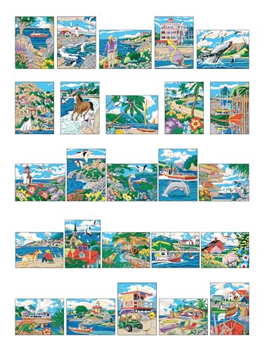 Creative Haven By the Sea Color by Number (Adult Coloring Books: Sea Life) Dover Publications