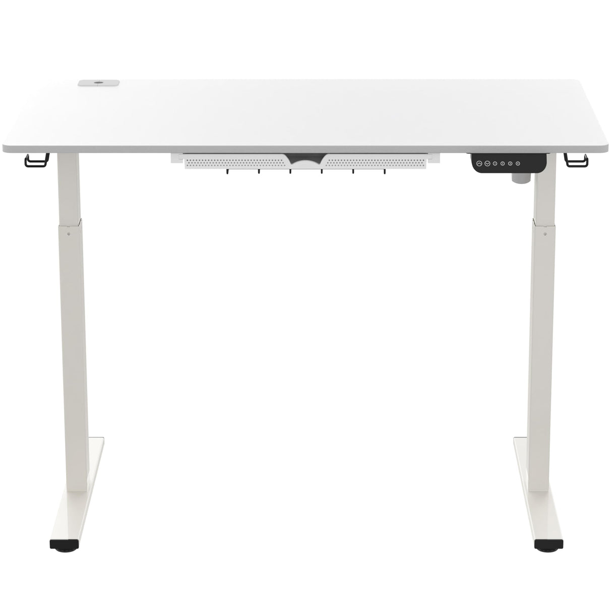 SHW Memory Preset Electric Height Adjustable Standing Desk, 48 x 24 Inches, White SHW