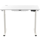 SHW Memory Preset Electric Height Adjustable Standing Desk, 48 x 24 Inches, White SHW
