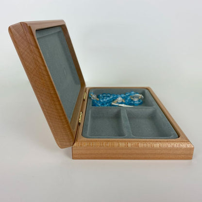 Engraved First Communion Valet Box, Personalized First Holy Communion Gifts for Boys & Girls, Wooden Box for Rosary Beads - WoodArtSupply