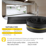 20FT Universal Garage Door Threshold Seal Strip - Garage Door Bottom Weatherproof Rubber Seal Strip DIY Weather Stripping Replacement (Black) by Beaquicy Beaquicy
