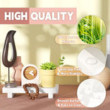 Greatseas Bathroom Tray Bathroom Decor, Small Bathroom Counter Organizer Wood Pedestal Stand, White Wood Tray for Kitchen Sink Vanity Countertop, Dish Soap Holder Display Risers 8.7" x 3.5" x 1.6" Greatseas