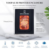 3D Printer Enclosure for Creality Ender 3/ Ender 3 Pro/Ender 3 V2, Fireproof & Dustproof Tent Constant Temperature Protective Cover for Anycubic Elegoo 3D Printers 25.6” ×21.6” ×29.5” UNIDO
