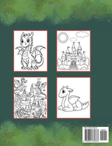 Dragons and Castles Coloring Book for kids: Amazing and fun pictures to color Majosta