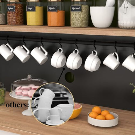 Gyfimoie Sideboard Buffet Cabinet with 2 Drawers, Farmhouse Kitchen Pantry with Adjustable Shelves, Coffee Bar Cupboard Cabinet with 3 Doors for Kitchen, Dining Room (Black) Gyfimoie