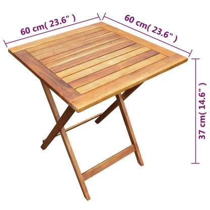 Terrace Garden Table Set,All Weather Small Metal Outdoor Table and Chair Set,for Dining Rooms, backyards, patios and Balconies, 3 Piece Folding Bistro Set Solid Acacia Wood - WoodArtSupply