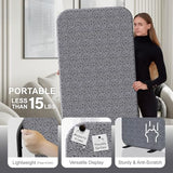 DECOLAB Free Standing Room Dividers, Fabric Room Separation Panels for Bedroom, Dressing Room, Home, Office, Restaurant, Scratch Resistance, 29"x65", Frost DECOLAB