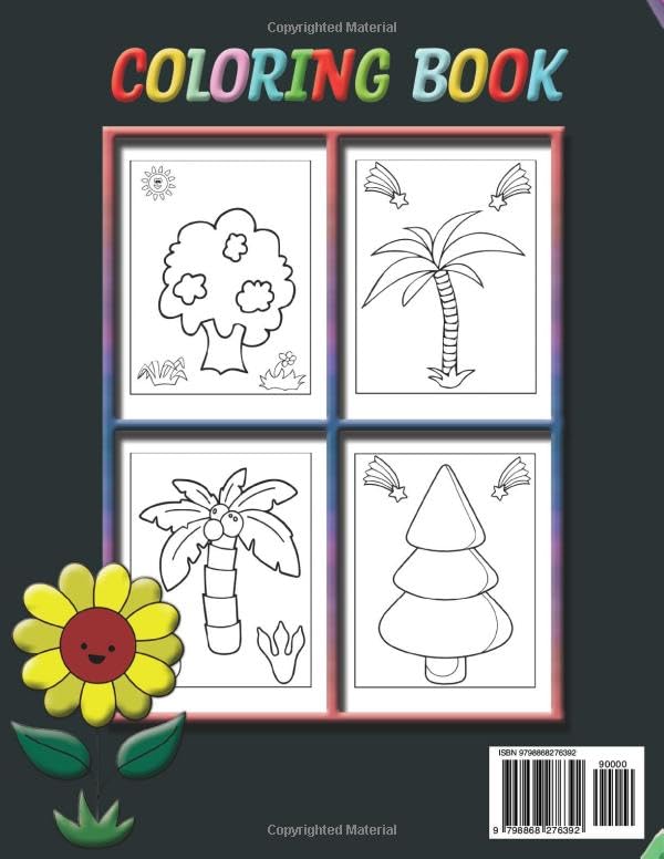 Tree Coloring Book For Toddler and Young Kids: Beautiful and simple Tree designs Coloring Page for Toddler, Young Kids, Preschool and Kindergarten WoodArtSupply