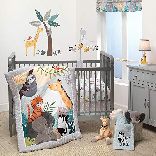 Bedtime Originals Mighty Jungle 3Piece Crib Bedding Set, Multicolor (283003V) Bedtime Originals