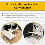Standing Desk - 63 x 24 Inch L Shaped Electric Height Adjustable Desk - Ergonomic Left Corner Work Station Setup for Home Office, Gaming, Sit Stand, Large L Shaped Wooden Table for PC Computer, Laptop ThriveHive