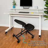 ProErgo Pneumatic Ergonomic Kneeling Chair | Fully Adjustable Mobile Office Seating | Improve Posture to Relieve Neck & Back Pain | Easy Assembly | Use in Home, Office & Classroom Stand Steady