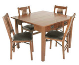 MECO Stakmore Traditional Expanding Table, Fruitwood Frame, 20 in x 40 in x 30.3 in MECO