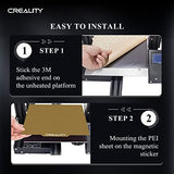 Creality Official PEI Plate with Adhesive for Creality Ender 3/Ender 3 Pro/Ender 3 V2/Ender 3 S1/Ender 3 S1 pro/Ender 3 neo/Ender 3 v2 neo/Ender 5/Ender 5 Pro and All 265*250*8mm, Size 3D Printer UNIDO