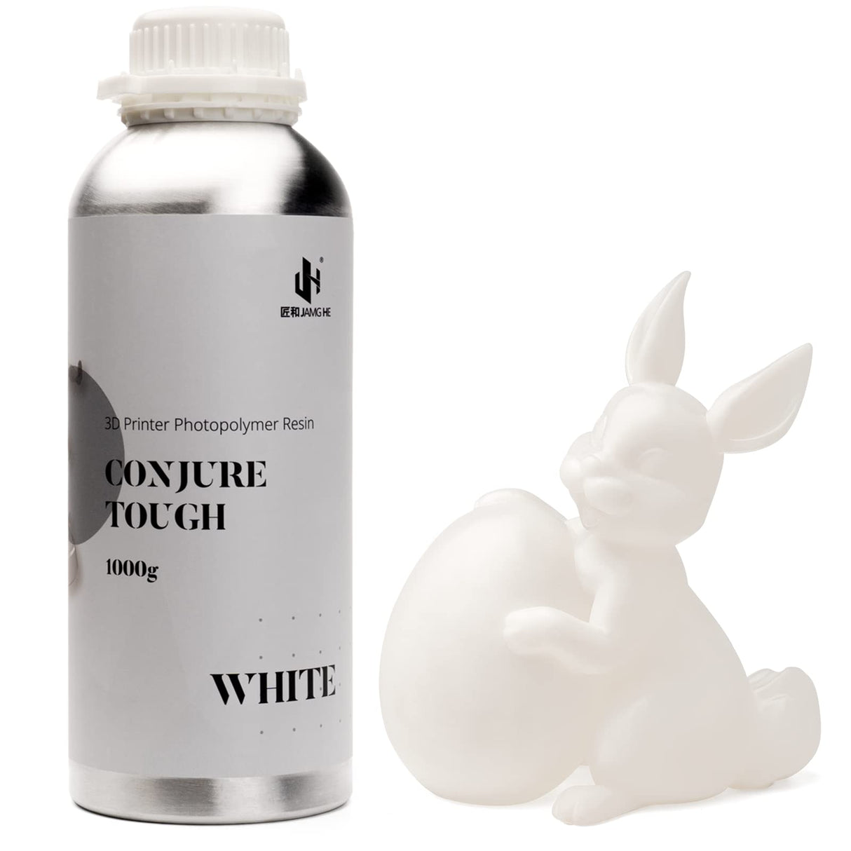 Chitu Systems Conjure Tough Resin 3D Printer Resin Non-Brittle and Durable,Highly Toughness Low Shrinkage 405nm UV-Curing Resin Standard Photopolymer Resin for DLP/LCD/mSLA 3D Printer (White, 1000g) chitu systems