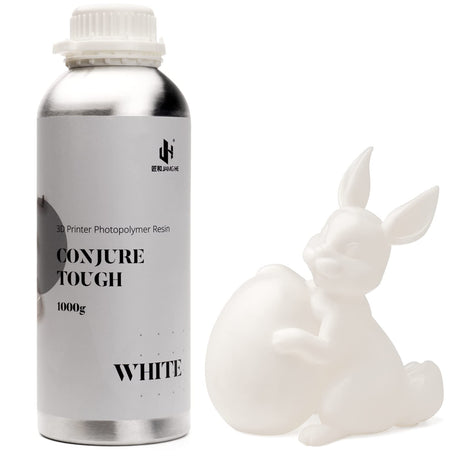 Chitu Systems Conjure Tough Resin 3D Printer Resin Non-Brittle and Durable,Highly Toughness Low Shrinkage 405nm UV-Curing Resin Standard Photopolymer Resin for DLP/LCD/mSLA 3D Printer (White, 1000g) chitu systems