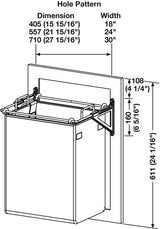 TAG Hardware Premium Tilt-Out Hamper with Removable Black Nylon Bag(s) (18" WIDE WITH 1 LARGE BAG) Kitchen Inventions