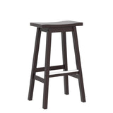 PayLessHere Bar Stools Set of 2 for Kitchen Counter Solid Wooden Saddle Stools 30-Inch Height Home Furniture Barstool, Brown PayLessHere