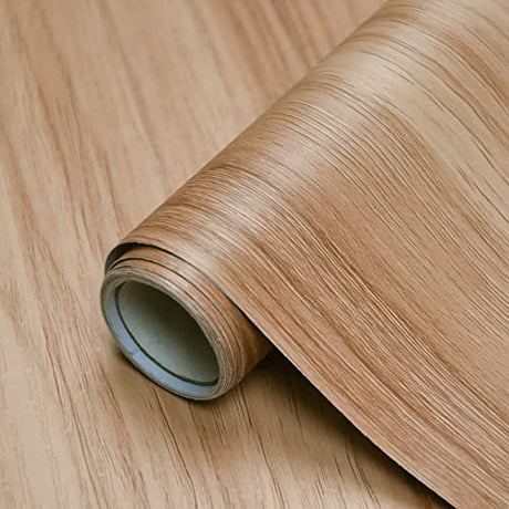 Wood Contact Paper Wood Wallpaper Peel and Stick Wallpaper Light Wood Grain Contact Paper for Cabinets Wood Look Contact Paper Self Adhesive Removable Wallpaper Waterproof Vinyl Wallpaper 15.7“×118“ Sevalo