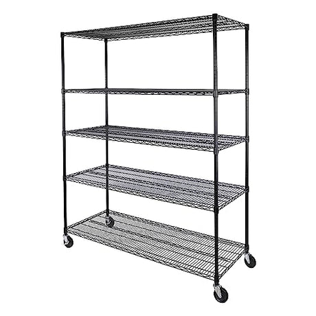 Seville Classics UltraDurable Heavy Duty NSF Solid Steel Wire Rack Storage Unit, Organizer for Garage, Warehouse, Office, Restaurant, Classroom, Seville Classics