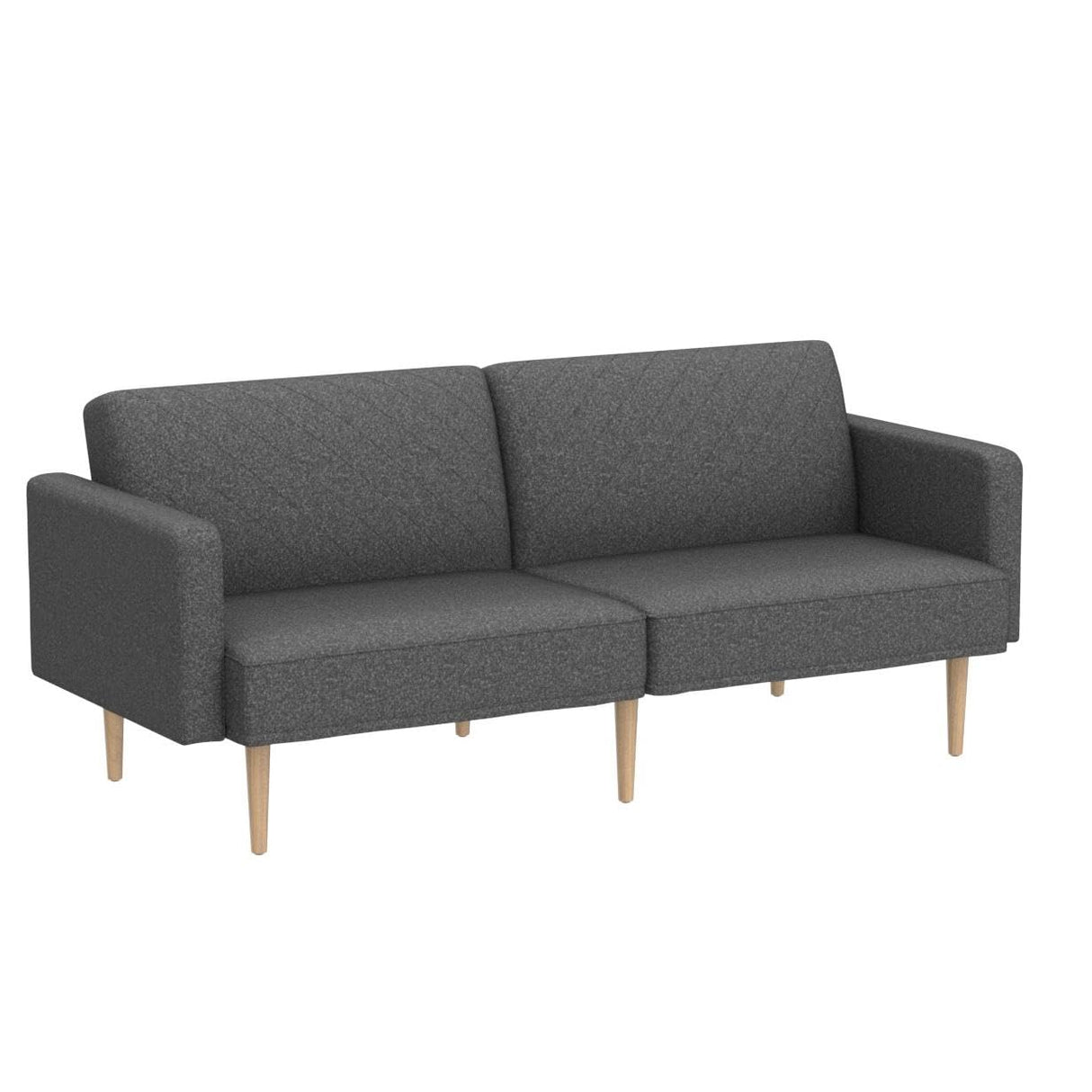 mopio Futon Sofa Bed, Couch, Small Sofa, Sleeper Sofa, Loveseat, Mid Century Modern Futon Couch, Sofa Cama, Couches for Living Room (Dark Gray Fabric) mopio