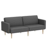 mopio Futon Sofa Bed, Couch, Small Sofa, Sleeper Sofa, Loveseat, Mid Century Modern Futon Couch, Sofa Cama, Couches for Living Room (Dark Gray Fabric) mopio