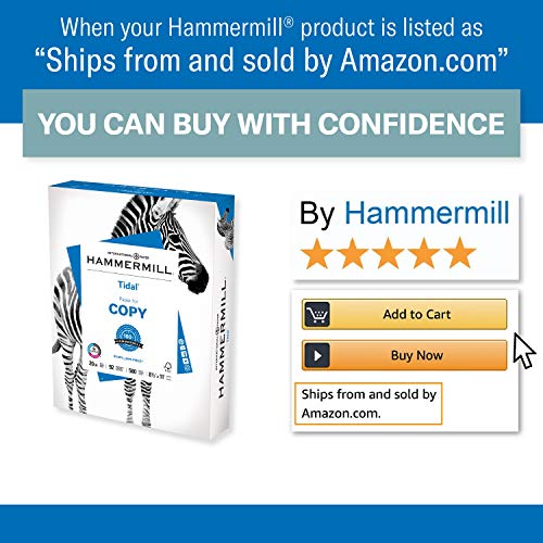 Hammermill Printer Paper, Tidal 20 lb Copy Paper, 8.5 x 11-1 Ream (500 Sheets) - 92 Bright, Made in the USA Hammermill