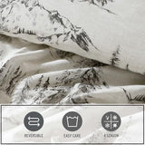 Eddie Bauer - Full/Queen Duvet Cover Set, Super Soft Bedding with Matching Sham(s), Bedding Set, Oeko-Tex Certified (Rocky Mountain Cabin Grey, Full/Queen) Eddie Bauer