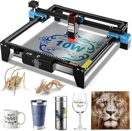 Twotrees TTS-10 Pro Laser Engraver,10000mW High Precision Laser Engraving Machine,Laser Cutter,30000mm/min Speed,0.069mm Laser Spot Engraver Machine for DIY,Wood,Metal,Acrylic,Glass,Stainless Steel Twotrees
