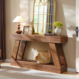 OKD 60" Farmhouse Entryway Table with Drawer, Narrow Long Console Table for Entryway, Console Tables with Storage(Reclaimed Barnwood) OKD