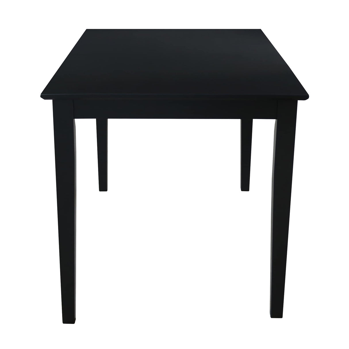 International Concepts Solid Wood Dining Table with Shaker Legs, 48 by 30 by 30-Inch, Black IC International Concepts