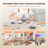 HTVRONT Heat Press H1 Mini Heat Press Machine, Small Heat Press Portable Iron Press Machine for T Shirts, Hats, Heating Transfer Projects (H1 Lavender Purple) HTVRONT