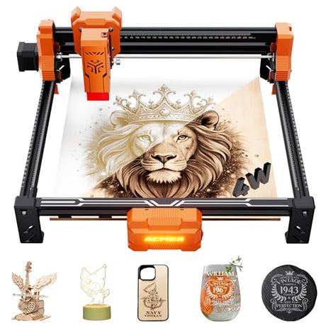 ACMER Laser Engraver Machine for Beginners, S2 4000mW Lazer Engraving Machine with 300x300mm Working Area, Laser Cutter for Wood, Acrylic, Leather, DIY Crafts & Small Business ACMER