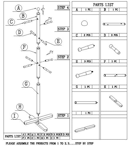 Frenchi Home Furnishing Freestanding Kid's Coat Rack Frenchi Furniture