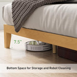 COLAMY 12 Inch King Size Platform Bed Frame，Sturdy Wood Bed Frame with Wood Slat Support, No Box Spring Needed, Easy Assembly(Rustic Pine) COLAMY