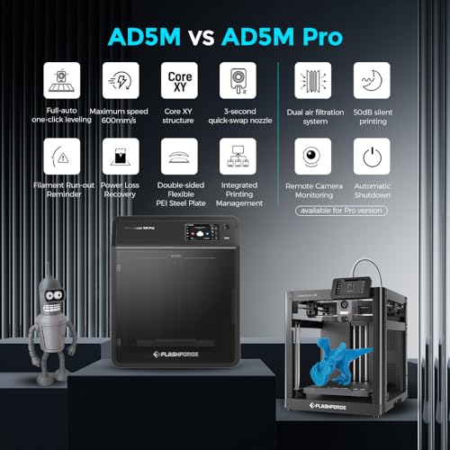 FLASHFORGE Adventurer 5M 3D Printer and FLASHFORGE Adventurer 5M 3D Printer Assembled Extruder Kit FLASHFORGE