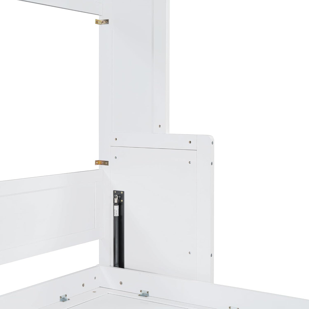 Virubi Queen Horizontal Hideaway Murphy Bed with Desk,Wood Fold Up Murphy Wall Bed for Adult,Guest Room Living Room (White,Queen) Virubi