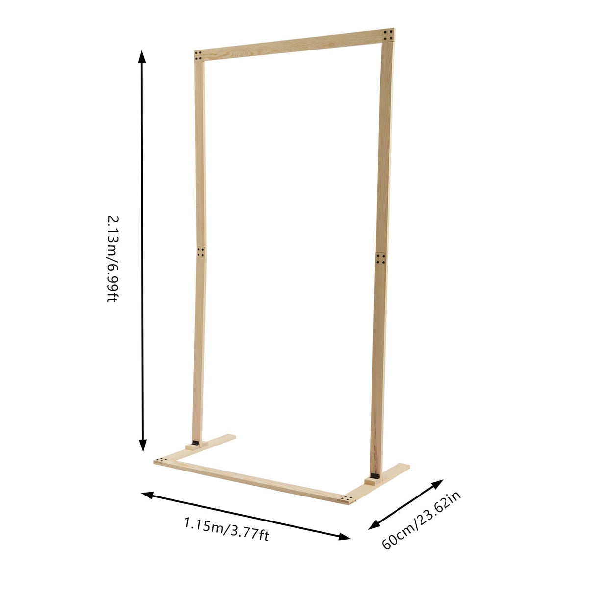 AKaSping Wooden Wedding Arch 3.8 * 7.0FT Square Rustic Wood Arch Wedding Backdrop Stand Wood Background Bracket Frame for Garden Ceremony Parties Lawn Decor AKaSping