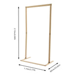 AKaSping Wooden Wedding Arch 3.8 * 7.0FT Square Rustic Wood Arch Wedding Backdrop Stand Wood Background Bracket Frame for Garden Ceremony Parties Lawn Decor AKaSping