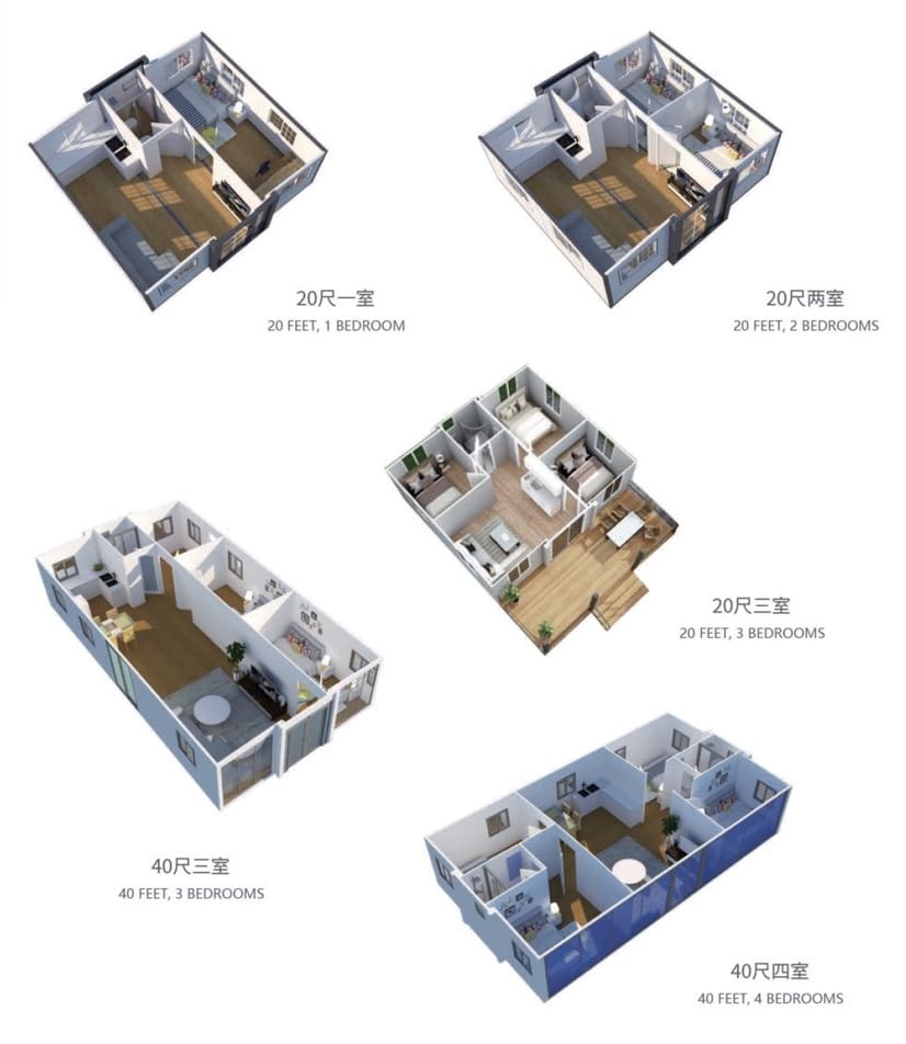 Tiny House 40FT, Customizable 40FT Expandable Container House - Choose Bedrooms,Washrooms, Kitchens,Colors and Sizes.Spacious Design,Safety Construction,Comfortable Living,Mobility, White Patriot 5Lion Corporation