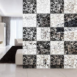 12＋4PCS KEIBIKEIDI Hanging Room Divider Screens Made of Environmentally PVC, Simple and Modern Black Hanging Panel Screen for Decoration Home, Livingroom,Bedroom, Kitchen, Dining Room,Hotel and Bar KEIBIKEIDI