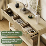 Lulive 51" Fluted Console Table for Entryway, Entryway Table with 3 Wooden Drawers, Farmhouse Behind Sofa Table for Living Room, Hallway, Couch, Foyer Lulive