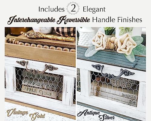 Rustic White Chicken Wire Countertop Shelving Organizer for Farmhouse Kitchen and Bathroom Felt Creative Home Goods