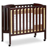 Dream On Me 3 in 1 Portable Folding Stationary Side Crib in Espresso, Greenguard Gold Certified , 41x26x40 Inch (Pack of 1) Dream On Me