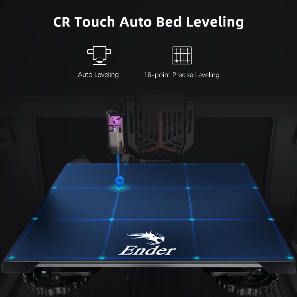 Official Creality Ender 3 V2 Neo 3D Printer with CR Touch Auto Leveling PC Spring Steel Platform Full-Metal Extruder 95% Pre-Installed 3D Printers Resume Print and Model Preview 8.66x8.66x9.84 inch Comgrow