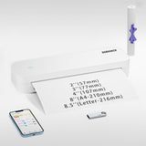 Portable Printers Wireless for Travel,Portable-Thermal-Wireless-Bluetooth-Inkless-Printer,Support 8.5" X 11" US Letter&Legal A4&A5 Thermal Paper,Compatible with Android,iOS Phone&Laptop for Car Home DODOXCX