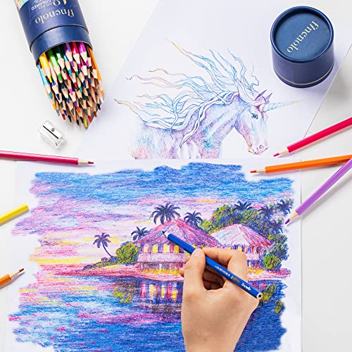 finenolo 36 Pack Colored Pencils for Adult Coloring Books, Soft Core, Art Drawing Pencils for Artists Kids Beginners, Coloring Pencils Set with Sharpener for Coloring, Sketching, Painting finenolo