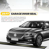 20FT Universal Garage Door Threshold Seal Strip - Garage Door Bottom Weatherproof Rubber Seal Strip DIY Weather Stripping Replacement (Black) by Beaquicy Beaquicy